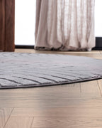 Rond Japandi Vloerkleed - Ovara Zenith Grijs