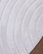 Rond Japandi Vloerkleed - Ovara Zenith Gebroken Wit