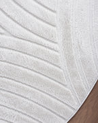 Rond Japandi Vloerkleed - Ovara Zenith Beige